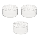 Maxbell 12 Holes Circular Acrylic Vases Decorative Vases for Office Bookshelf Indoor 3 Pieces