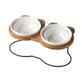 Maxbell Tilted Dog Bowls Neck Protection Pet Bowls Anti Slip Elevated Dog Water Bowl Paw