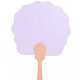 Maxbell 50Pcs Blank Paper Fans Folding Fan for Children Crafts Festival Paper Crafts Set C