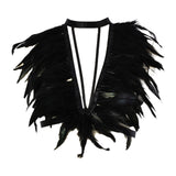 Maxbell Artificial Festival Feathers Harness Dress up for Carnival Photo Props Stage