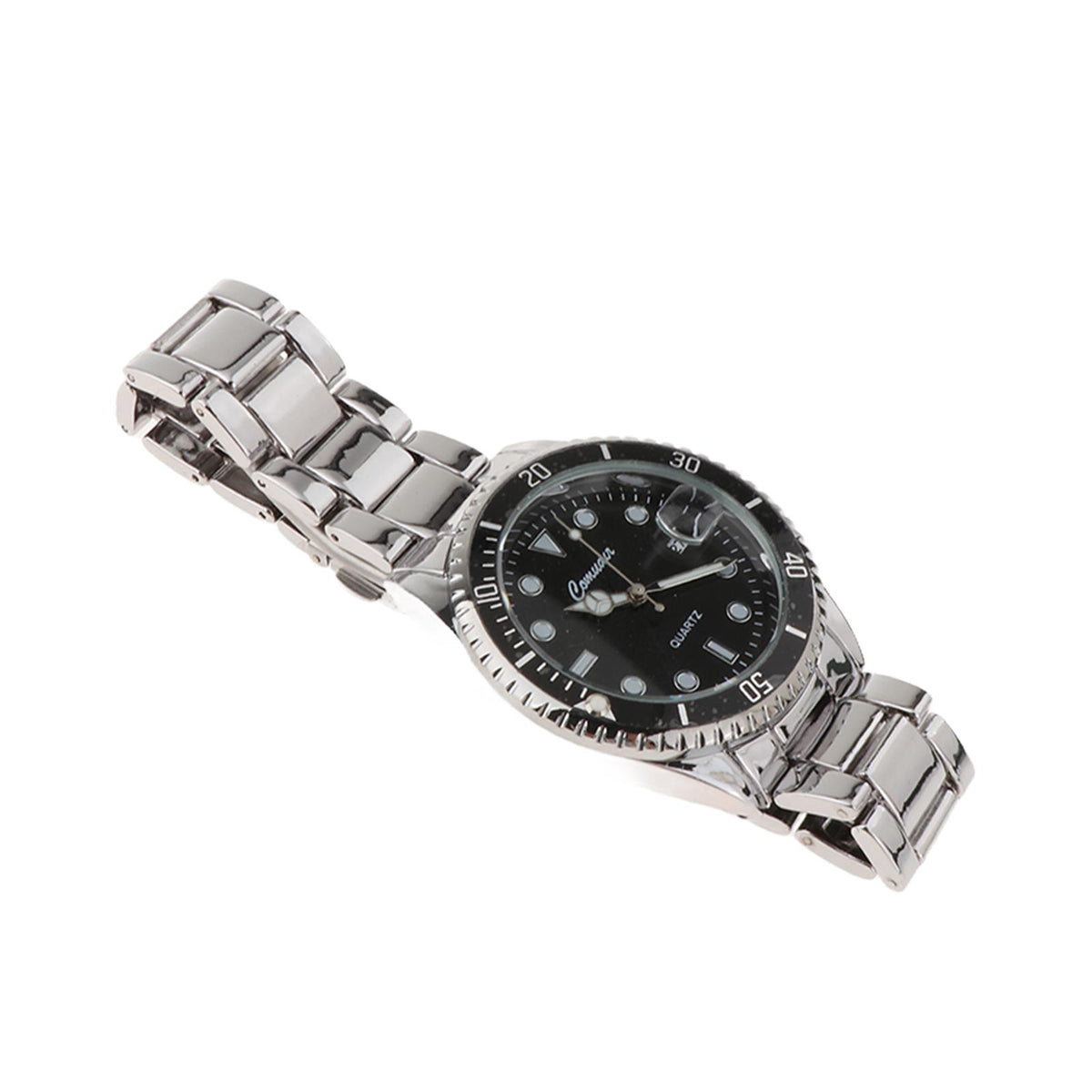 Maxbell Auto Mechanical Watch Men Quartz Movement Chronograph Analog Wristwatch Black