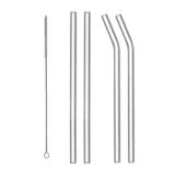 Maxbell Reusable Glass Straws Long Practical Clear for Tea Hot/ Cold Drinks Cocktail 2 Straight 2 Bent