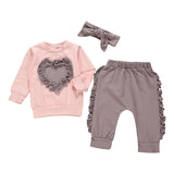 Maxbell Infant Outfit Trousers Fall Winter Outfits Long Sleeve Tops Girl Clothes 100cm