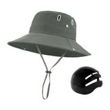Maxbell Sun Bucket Hat Wide Brim with Hard Shell Quick Drying Fishing Hat Dark Green