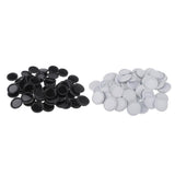 Maxbell 200 Pieces Black White Flattened Bottle Caps for DIY Hair Bows Craft 25mm