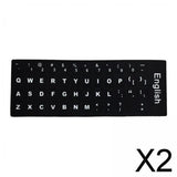 Maxbell 2xLaptop Keyboard Stickers Universal Computer Keyboard Stickers for PC Desktop English