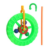 Push Along Wheel Toy Preschool Learning for Boys Girls Age 1-3 Birthday Gift Green