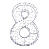 Maxbell Iron Wire Wreath Frame Succulent Pot Metal Planter Plant Holder Art Number 8 - Aladdin Shoppers