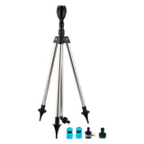 Maxbell Rotating Tripod Sprinkler Irrigation System for Hot Day Cooling Garden Patio Holder and Joint Set