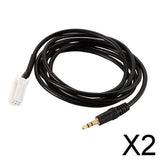 Maxbell 2xCar Audio 3.5mm Aux in Jack 8 Pin Plug Adapter Cable for Suzuki Swift Jimny