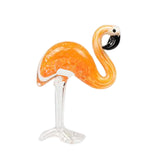Glass Figurine Flamingo Christmas Ornament Night Stands Decoration Statue Orange 7.6cm Height