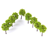 Maxbell 3xPlastic Model Trees Train Railroad Scenery 1:250 40pcs Light Green