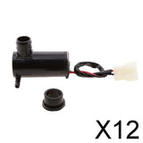 Maxbell 12xUniversal 12V Car Vehicles Windshield Washer Pump Nozzle Motor