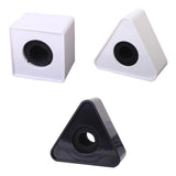 Maxbell 3pcs ABS Mic Microphone Interview Square Cube Logo Flag Station