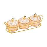 Maxbell Dried Fruit Tray Nut and Candy Serving Tray with Lid for Living Room 3 grids