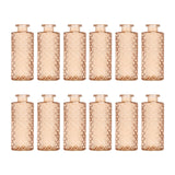 Maxbell 12Pcs Glass Bud Vases Mini Flower Vases for Indoor Outdoor Shelf Living Room Brown
