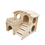 Maxbell Maxbell Wood Hamster House Hideout Play Exercise Toy Climbing Toy for Rat Hedgehog