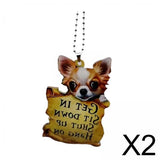 Maxbell Puppy Ornaments Crafts Rear Mirror Accessories for Van Window Women