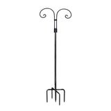 Maxbell Double Shepherds Hook Iron for Hummingbird Feeder Flower Basket Bird Feeders Height 2M