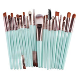 Maxbell Maxbell 20 Pcs/Set Professional Make up Brush Set Beauty Cosmetic Tool Green Coffee