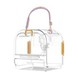 Maxbell Small Animal Carrier Cage Hamster Travel Carrier for Ferret Hedgehog Gerbils yellow