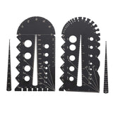 Maxbell Screw Thread Gauge Convenient Portable Bolt Screw Gauge for Screws PVC Bolts