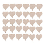 Maxbell 30 Pieces Wooden Heart Shape Plaque Tags with Hole Embellishments DIY Crafts