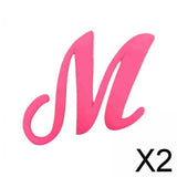 Maxbell 2xBeach Bag Letter Charm Button Trendy Removable Beach Shoes Charm Decoration M
