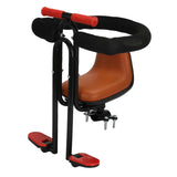 Maxbell Child Bike Seat Heavy Duty Carbon Steel for Electric Bike Padded Sponge Seat Brown Full Enclosure