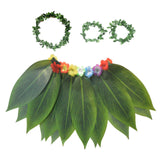 Maxbell Grass Skirt Hawaiian Flower Leaf Skirt for Beach Masquerade Celebration 15 Leaf Skirt