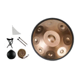 Maxbell 9 Tones Hand Pan Drum Educational Toy Ethereal Drum for Concert Yoga Musical gold