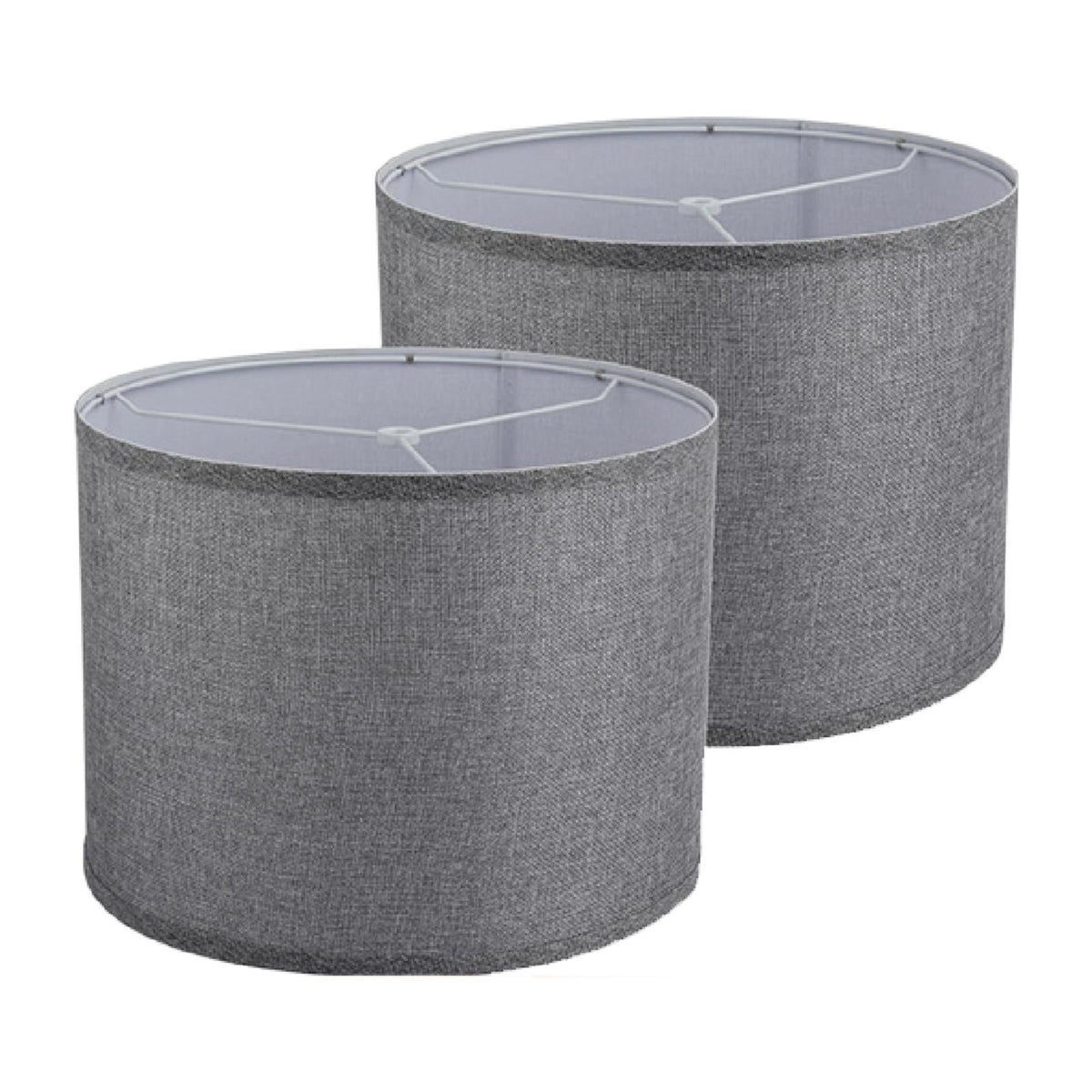 Maxbell 2Pcs Table Lamp Shades Set Decor Light Covers for Dining Room Office Kitchen Dark Gray