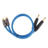 Dual 1/4 Inch to Dual RCA Stereo Audio Cable (1.6FT) - Male 6.35mm Phono Mono to RCA Male Connector Wire Cord Plug Jack - Aladdin Shoppers