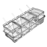 Maxbell Clear Seasoning Box Seasoning Storage Container for Dining Room Camping Home