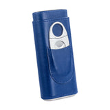 Maxbell Cigar Case with Cutter PU Leather Portable Travel Case for Lovers Father Man