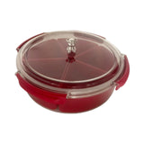 Maxbell Divided Serving Tray with Lid Dustproof for Wedding Spring Festival New Year with bear