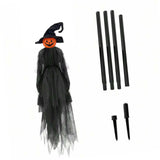 Maxbell Glowing Witch with Lights Large Pumpkin Witch Ornament for Holiday Yard