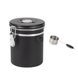 Maxbell Coffee Canister Airtight with Measuring Spoon Coffee Lovers Gifts Sealed Jug black 1.5L