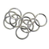 Maxbell 10 Pieces Round Stainless Steel Key Chain Rings Metal Split Ring for Home Car Keys Bag Purse Organization - 28mm Diameter, 2.8mm Coil Dia - Aladdin Shoppers
