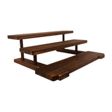 Maxbell Wooden Storage Shelf Modern Teaware Display Shelf for Ornaments Figures Toys brown and 3 layer