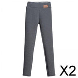 Maxbell 2xWomen Fleece Lined Leggings Thick Velvet Tights High Waist Legging Solid 2XL