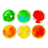 Maxbell 6 Pieces Sensory Soft Gel Liquid Toys Fidget Liquid Motion Toys for Children Circle