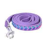 Maxbell Maxbell Colorful Weave Pet Dog Leash Leads Walking Traction Rope Cord Purple S