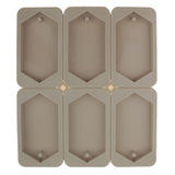 6-Cavity Silicone Aroma Dried Flower Wax Tablet Candle Mould DIY Wax Plaster Mold Polygon Shaped