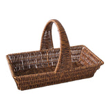 Maxbell Imitation Rattan Storage Basket Woven Bread Basket for Outdoor Kitchen Fruit