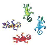 Maxbell 4x Gecko Wall Decor Iron Wall Decor Office Outside Artwork Hanging Sculpture