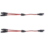 Maxbell 2Pieces 18AWG SAE 1 to 2 Extension Adapter Splitter Cable for Solar Battery