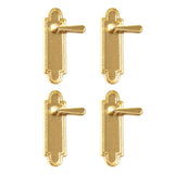 Maxbell 4x4 Pieces Dollhouse Miniature Alloy Door Locks 1/12 Dolls House Accessories