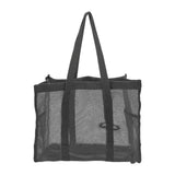 Maxbell Mesh Shower Tote Bag Basket Bath Organizer for Swimming Bathroom Beach Black