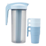 Maxbell Cold Water Jug with Handle Leak-proof Juice Container for Dining Cafe Picnic Ice Blue